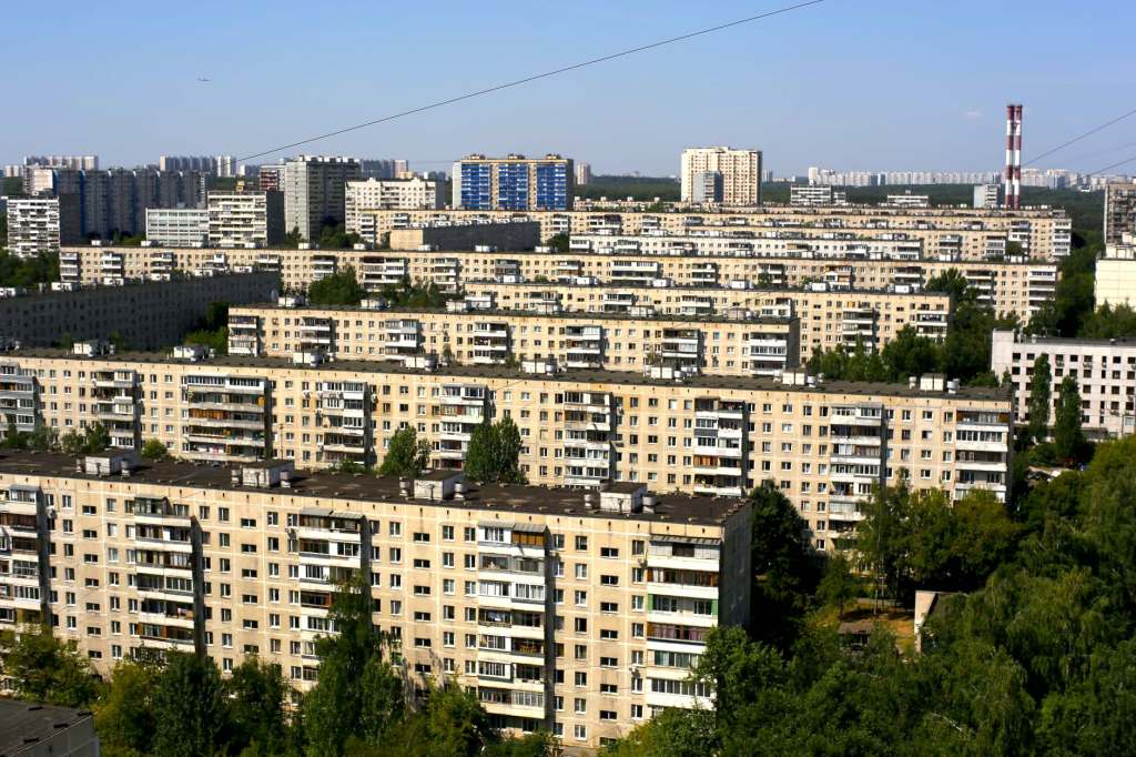 Soviet communist residential building blocks